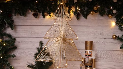 Tracon CHRHT20WW LED karácsonyi fenyő,fém,elemes Timer 6+18h, 20LED, 3000K, 2xAA ( CHRHT20WW )