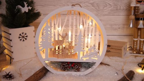 Tracon CHRHWR15WW LED karácsonyi dísz,fa, rénszarvas, elemes Timer 6+18h,15LED, 3000K, 2xAAA ( CHRHWR15WW )