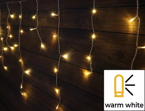 Tracon CHRIOB5WW Karácsonyi jégcsap fényfüggöny, kültéri/beltéri 230VAC, 5+5M, 125LED, 3,6W, meleg fehér ( 2600-2700K ) színhőmérséklettel, IP44 ( CHRIOB5WW )