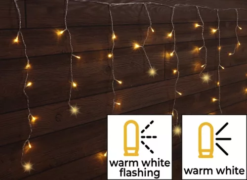 Tracon CHRIOSW10WW Karácsonyi sziporkázó jégcsap fényfüggöny, kültéri/beltéri 230VAC, 5+10M, 250LED, 6W, meleg fehér ( 2600-2700K ) színhőmérséklettel, IP44 ( CHRIOSW10WW )