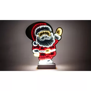   Tracon CHRMMS LED karácsonyi tükördísz , télapó, USB (X25017) Timer 6+18h, 327LED, RGB, 3xAA