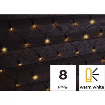   Tracon CHRNOP120WW Karácsonyi fényháló, kültéri/beltéri 230VAC, 5+1x1,5M, 120LED, 3,6W, meleg fehér ( 2600-2700K ) színhőmérséklettel, IP44 ( CHRNOP120WW )
