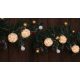 Tracon CHRSTBW10WW LED karácsonyi lánc, gömb, fehér, elemes Timer 6+18h,10LED, meleg fehér ( 3000K ) színhőmérséklettel 2xAA ( CHRSTBW10WW )