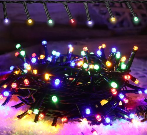 Tracon CHRSTHOB200RGB Karácsonyi fényfüzér, színes,kültéri/beltéri (X25028) 230VAC, 2+5M, 200LED, 3,6W, RGB, IP44