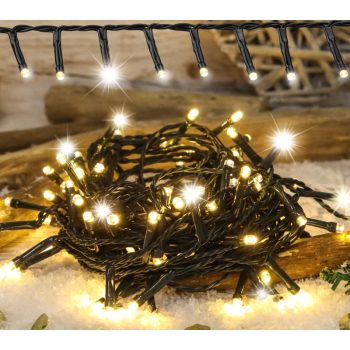   Tracon CHRSTHOSC200WW Karácsonyi sziporkázó fényfüzér, kültéri/beltéri (X25035) 230VAC, 2+5M, 200LED, 3,6W, 2600-2700K, IP44