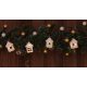Tracon CHRSTHWWG10WW LED karácsonyi lánc, házikó, fehér, fa, elemes Timer 6+18h,10LED, meleg fehér ( 3000K ) színhőmérséklettel, 2xAA ( CHRSTHWWG10WW )