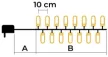 Tracon CHRSTOB200WW Karácsonyi fényfüzér, kültéri/beltéri 230VAC, 5+20M, 200LED, 6W, meleg fehér ( 2600-2700K ) színhőmérséklettel, IP44 ( CHRSTOB200WW )