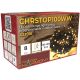 Tracon CHRSTOP100WW Karácsonyi programozható fényfüzér, kültéri/beltéri 230VAC, 2+10M, 100LED, 3,6W, meleg fehér ( 2600-2700K ) színhőmérséklettel, IP44 ( CHRSTOP100WW )