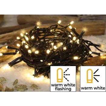   Tracon CHRSTOSW200WW Karácsonyi sziporkázó fényfüzér, kültéri/beltéri 230VAC, 5+20M, 200LED, 6W, meleg fehér ( 2600-2700K ) színhőmérséklettel, IP44 ( CHRSTOSW200WW )