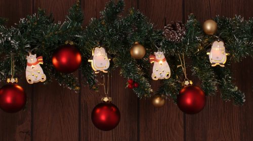 Tracon CHRSTPBW10WW LED karácsonyi lánc, pingvin,medve, elemes Timer 6+18h,10LED, meleg fehér ( 3000K ) színhőmérséklettel, 2xAA ( CHRSTPBW10WW )