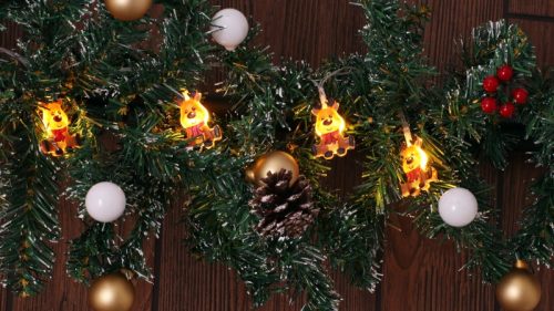 Tracon CHRSTRDA10WW LED karácsonyi lánc, szarvas,elemes Timer 6+18h,10LED, meleg fehér ( 3000K ) színhőmérséklettel, 2xAA ( CHRSTRDA10WW )