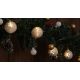 Tracon CHRSTSFBW10WW LED karácsonyi lánc, gömb, hópehely, fehér, elemes Timer 6+18h,10LED, meleg fehér ( 3000K ) színhőmérséklettel, 2xAA ( CHRSTSFBW10WW )