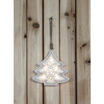   Tracon CHRTRWW5WW LED karácsonyi fenyő, fa, elemes Timer 6+18h,5LED, meleg fehér ( 3000K ) színhőmérséklettel, 2xAA ( CHRTRWW5WW )