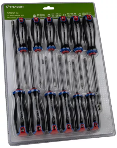 Tracon CNSET12 Csavarhúzó szett Diamond, 12pcs