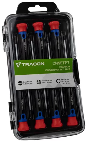 Tracon CNSETP7 Precíziós csavarhúzó szett 7pcs CRV