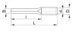 Tracon CS1.5, Szigeteletlen csapos saru, ónozott elektrolitréz 1,5mm2, (d1=1,7mm, L=16,7mm)