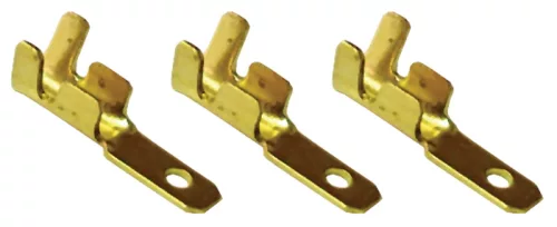 Tracon CS3, Szigeteletlen rátolható csatlakozó csap, sárgaréz 2,8×0,5mm, 0,5-1mm2