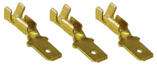 Tracon CS5, Szigeteletlen rátolható csatlakozó csap, sárgaréz 4,8×0,5mm, 0,5-1mm2