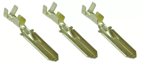 Tracon CS6B, Szigeteletlen rátolható rátolható csatlakozó csap, sárgaréz, rögz.csapos 6,3×0,8mm, 1-2,5mm2