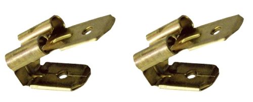 Tracon CSEL, Szigeteletlen rátolható csatlakozó csap+hüvely, sárgaréz 6,3×0,8mm, 1-2,5mm2