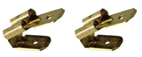 Tracon CSEL szigeteletlen rátolható csatlakozó csap + hüvely sárgaréz 6,3×0,8 mm