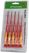 Tracon CSETP5 1000 V-ra szigetelt precíziós csavarhúzó szett AC 1000 V, 5pcs