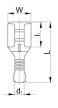 Tracon CSH5, Szigeteletlen rátolható csatlakozó hüvely, sárgaréz 4,8×0,5mm, 0,5-1mm2