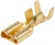Tracon CSH6-2, Szigeteletlen rátolható csatlakozó hüvely, sárgaréz 6,3×0,8mm, 4-6mm2
