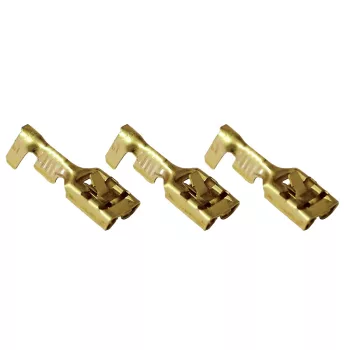 Tracon CSH6-B szigeteletlen rátolható csatlakozó hüvely sárgaréz 6,3×0,8 mm
