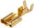 Tracon CSH6, Szigeteletlen rátolható csatlakozó hüvely, sárgaréz 6,3×0,8mm, 1-2,5mm2