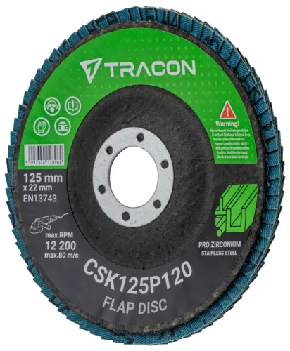 Tracon CSK125P120 Csiszolókorong 125x22mm, P120