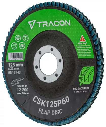 Tracon CSK125P60 Csiszolókorong 125x22mm, P60