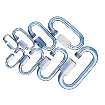 Tracon CSKARA4 Karabiner, csavaros, acél d=4mm, 850N