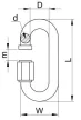 Tracon CSKARA7 Karabiner, csavaros, acél d=7mm, 2550N