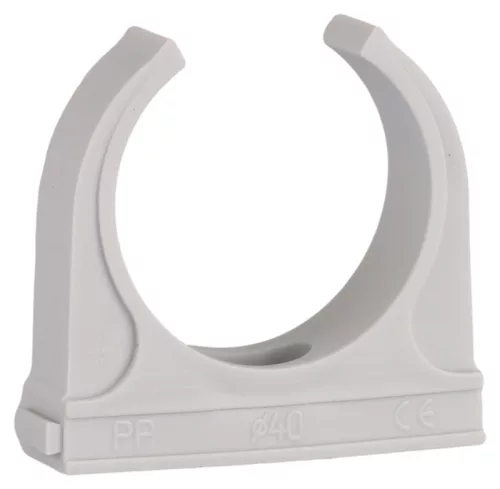 Tracon CSS-40 sorolható csőrögzítő klipsz, D=40mm, PP