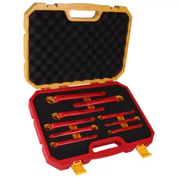   Tracon CSSET9 9 darabos 1000 V-ra szigetelt gyűrűs kulcs készlet 1000V, CR-V, 10-24mm