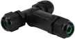Tracon CST4-T, Tömítőszelencés kábeltoldó, T-elágazó 0.5-4 mm2, IP68, PC+PA6.6, 5P, 450VAC, 24A