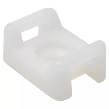 Tracon CSTALP-4 Csavarozható, 2oldalt fűzhetőkábelkötegelő talp, natúr, 16×11mm, d=3.5mm, PA6.6