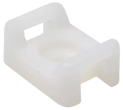 Tracon CSTALP-4 Csavarozható, 2oldalt fűzhetőkábelkötegelő talp, natúr, 16×11mm, d=3.5mm, PA6.6