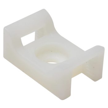   Tracon CSTALP-5 Csavarozható, 2oldalt fűzhető kábelkötegelő talp, natúr 22×16mm, d=8mm, PA6.6
