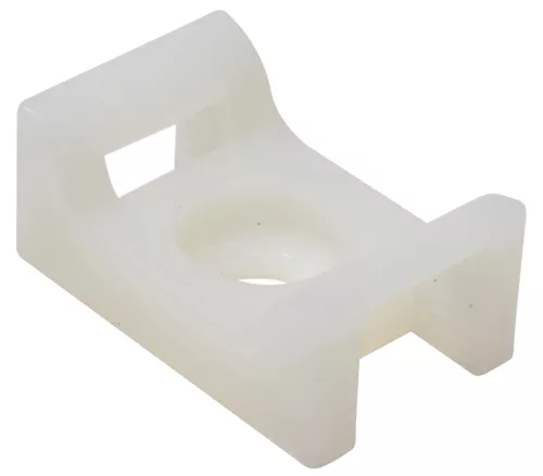 Tracon CSTALP-5 Csavarozható, 2oldalt fűzhetőkábelkötegelő talp, natúr, 22×15mm, d=4,4mm, PA6.6