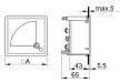 Tracon DCAM96-0,02, Analóg egyenáramú ampermérő közvetlen méréshez 96×96mm, 20mA DC