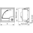 Tracon DCVM96-120, Analóg egyenáramú voltmérő 96×96mm, 120V DC