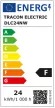 Tracon DLC24NW, Kompakt beépíthető LED mélysugárzó 230VAC, 24W, 4000K, 2100lm. IP20,