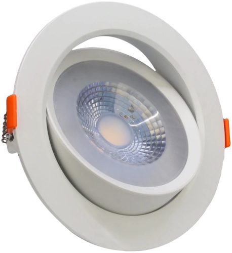 Tracon DLCOB12NW Beépíthető álmennyezeti LED lámpatest, forgatható 200-240 V, 50Hz, 12W, 4000K, 960lm, 38°, IP20, EEI=G