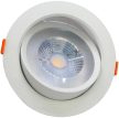 Tracon DLCOB9NW Beépíthető álmennyezeti LED lámpatest, forgatható 200-240 V, 50Hz, 9W, 4000K, 630lm, 38°, IP20, EEI=G