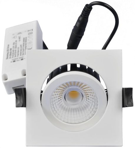 Tracon DLNCOBD5W, Négyzet alakú LED mélysugárzó, forgatható 230 V, 50Hz, 5W, 4000K, 510lm, 60°, IP65, 