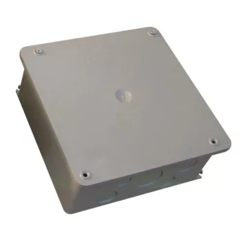   Tracon DN200X200, Szerelődoboz műanyag, falon kívüli, szürke 200×200mm, IP44