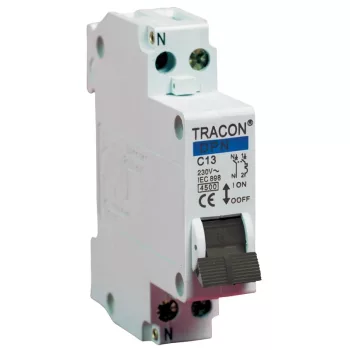   Tracon DPN-C-32, Kismegszakító, 1+N pólus, C karakterisztika 32A, 4,5kA