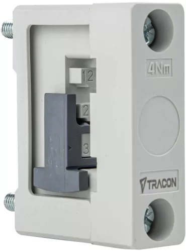 Tracon DSBH1P Gyűjtősíntartó 1P 1P, 60 mm, 25x210x152 mm (12, 15, 20, 25, 30X5,10 mm)